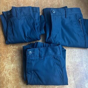 3 Boys Lands’ End Iron Knee Chino Pants NAVY Size 6 | School Uniform BUNDLE